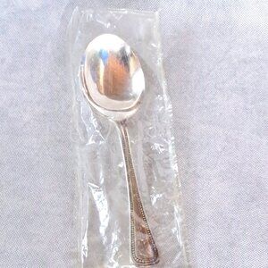 Oneida Community Silverplate Patrician Beaded 1975 Serving Spoon 9"